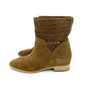 Michael Kors Boots Brown Perforated Suede Leather Ankle Boots NEW SZ 7 New